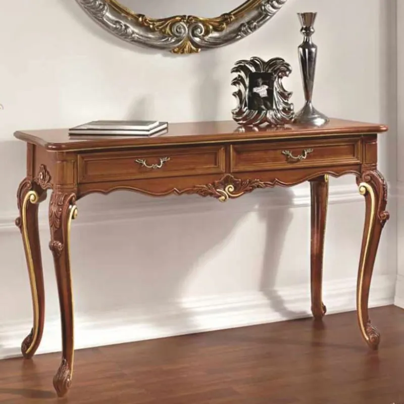 Casa Padrino consolle barocco di lusso marrone / oro 132 cm - Mobili Barocchi - Fatto in Italia Geprüft