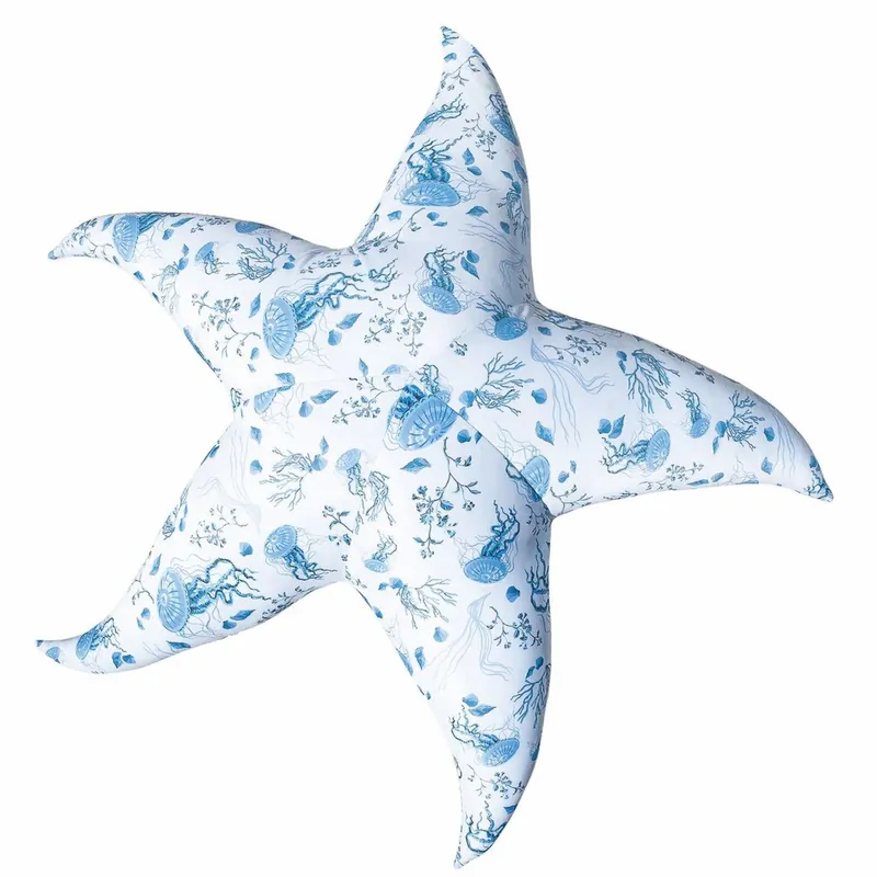 Casa Padrino pouf a sacco stella marina bianco / blu Ø 180 - Pouf galleggiante Top-Angebot