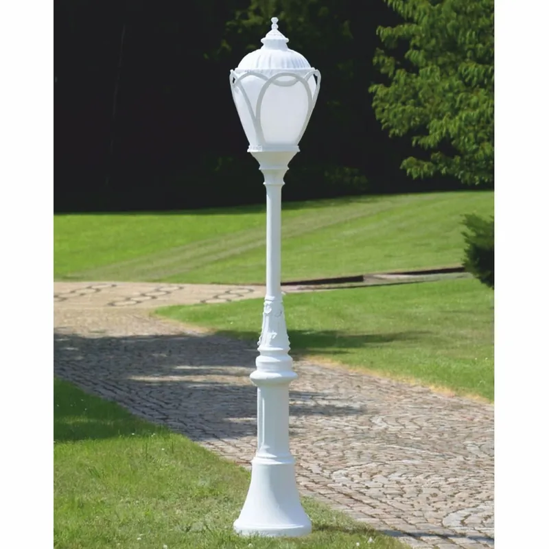 Casa Padrino lanterna da giardino Art Nouveau bianco A. 389,5 cm - Illuminazione esterna Bestpreis