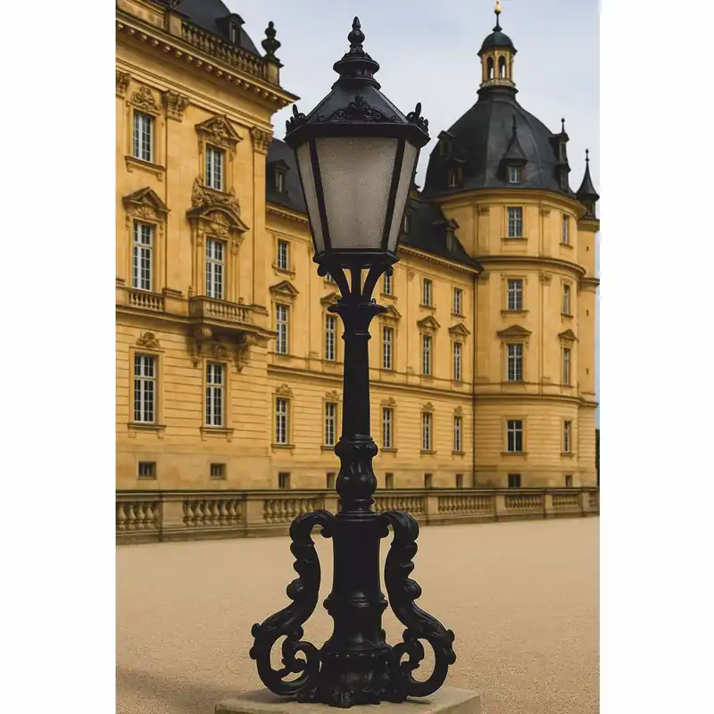 Preiswert Casa Padrino lampada a piedistallo barocco nero A. 157 cm - Illuminazione da esterno in stile barocco