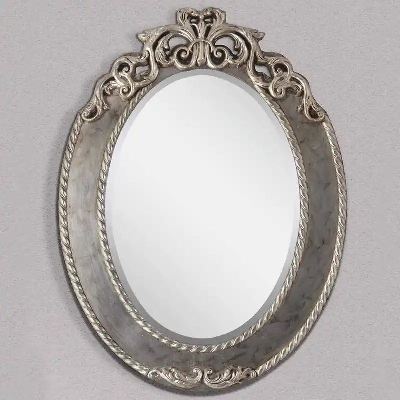 Billig Casa Padrino specchio barocco di lusso argento A. 95 cm - Mobili barocchi - Fatto in Italia