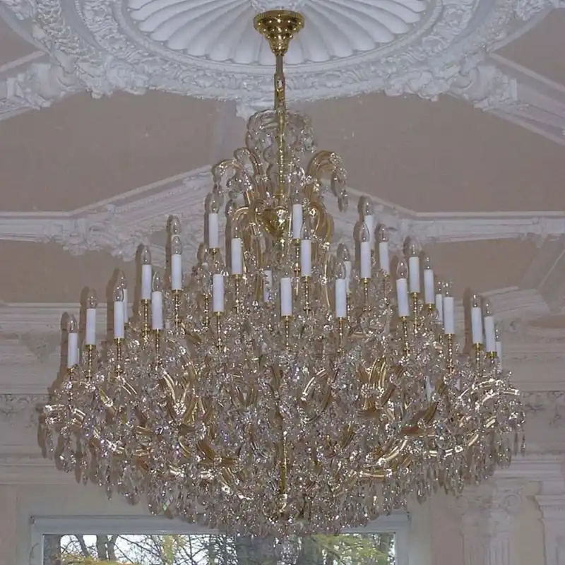 Sonderaktion Casa Padrino lampadario barocco di lusso in cristallo oro Ø 150 cm - Lampadario per Hotel