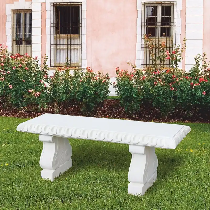 Casa Padrino panca da giardino barocco bianco 140 cm - Mobili da giardino barocco - Fatto in Italia Abverkauf