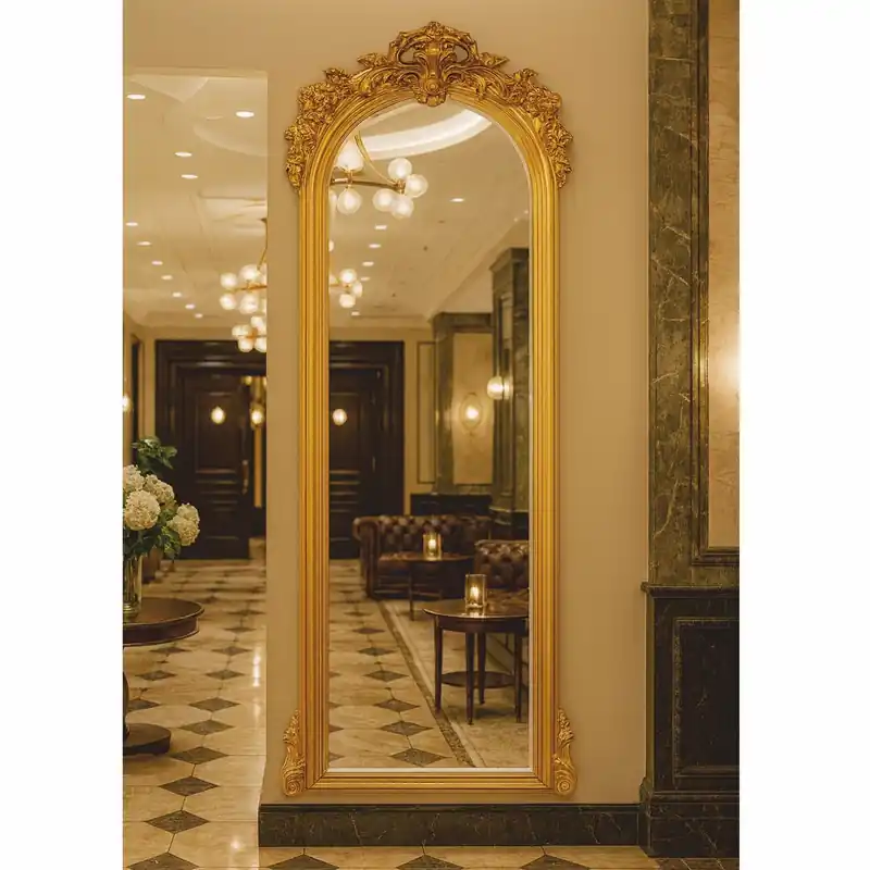 Sichere Zahlung Casa Padrino Specchio Barocco di Lusso Oro A. 180 cm - Mobili Barocchi - Fatto in Italia