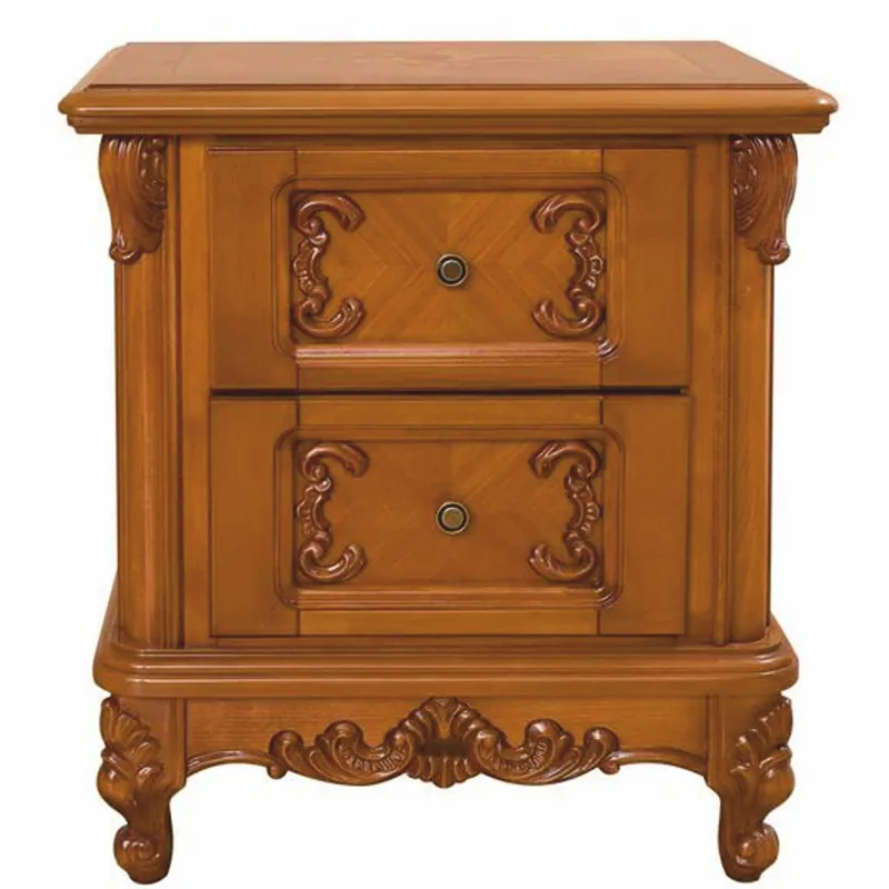 Rabatt Casa Padrino Comodino Barocco di Lusso con 2 Cassetti Marrone A. 68 cm - Mobili Barocchi