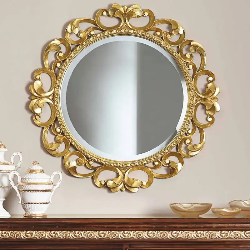 Günstig Casa Padrino specchio barocco di lusso oro Ø 126 cm - Mobili barocchi - Fatto in Italia