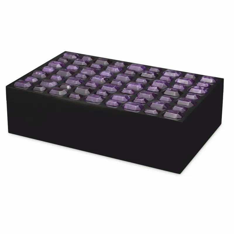 Casa Padrino Scatola di Gioielli di Lusso Nero / Viola 37,5 cm - Scatola Portaoggetti Preiswert