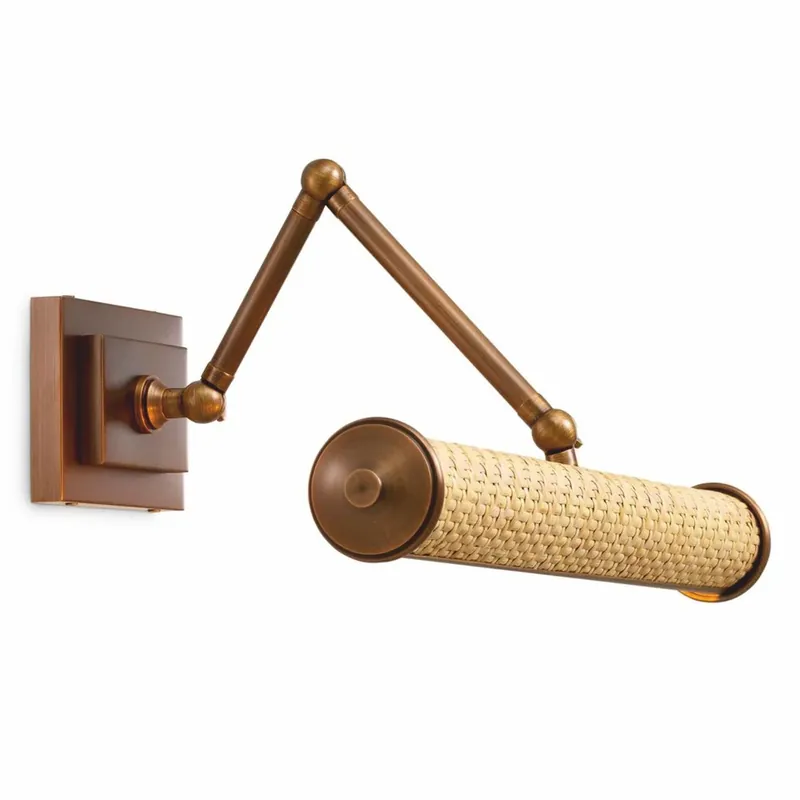 Casa Padrino lampada da parete di lusso ottone antico / naturale 43 cm - Illuminazione di lusso Ausverkauf