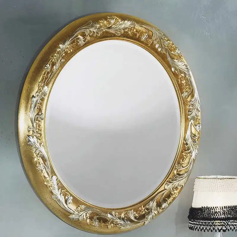 Casa Padrino specchio barocco di lusso oro / argento Ø 105 cm - Mobili barocchi - Fatto in Italia Online Kaufen