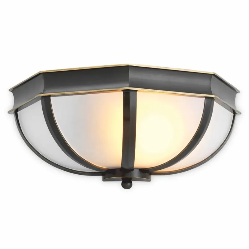 Finale Aktion Casa Padrino lampada da parete di lusso bronzo / bianco 33 cm - Applique di lusso