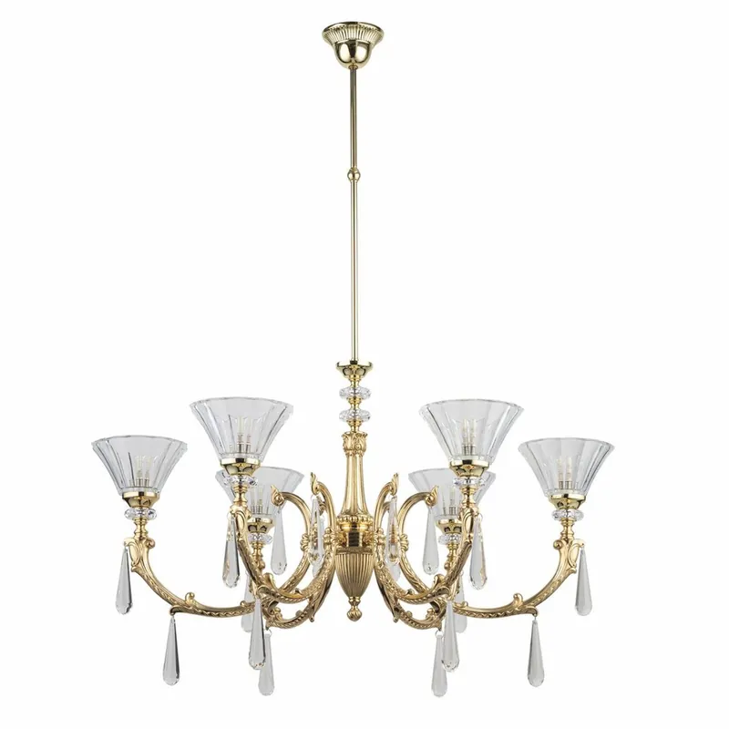 Casa Padrino Lampadario Barocco di Lusso Oro Ø 81 cm - Lampadario in Stile Barocco Knallerangebot