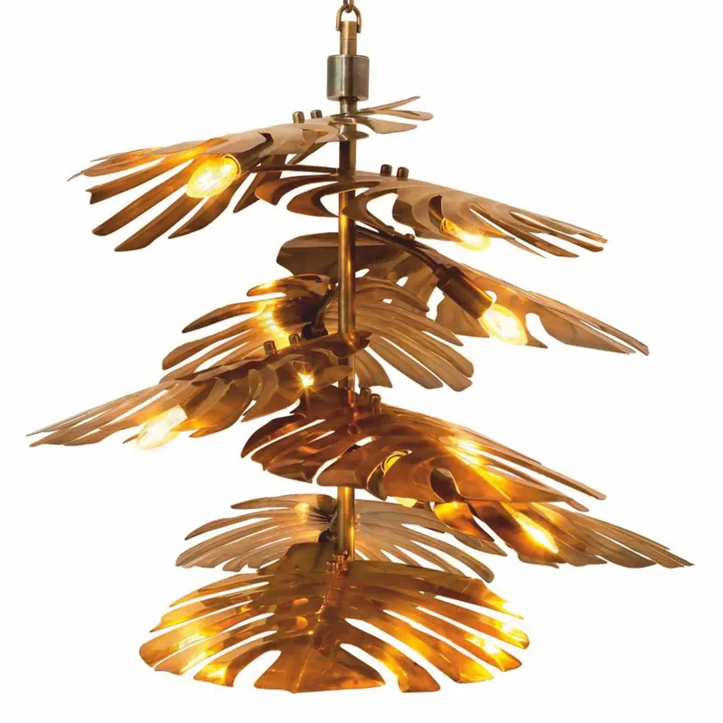 Casa Padrino lampadario di lusso ottone vintage A. 58 cm - Lampadario per hotel e restaurant Beliebt