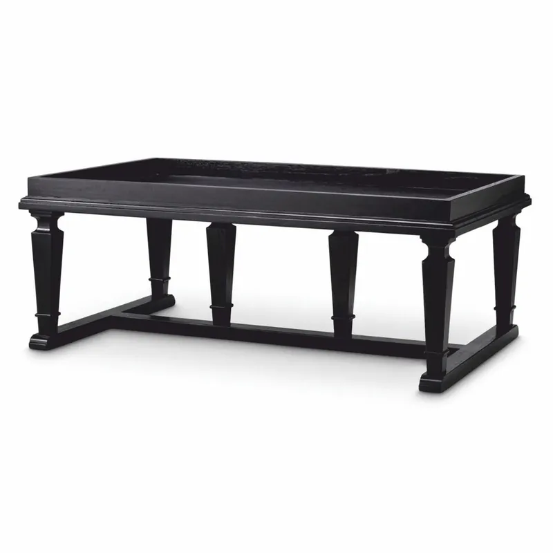 Casa Padrino tavolo da salotto di lusso nero 130 cm - Mobili per hotel e soggiorno Super-Preis
