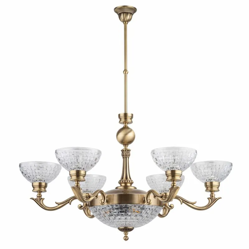 Casa Padrino Lampadario Barocco di Lusso Ottone con Patina Ø 32 x A. 54 cm Garantierte Lieferung