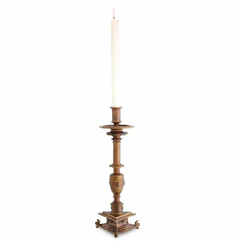 Nur Für Kurze Zeit Casa Padrino Portacandele Barocco di Lusso Oro Antico A. 39,5 cm - Decorazione Barocco