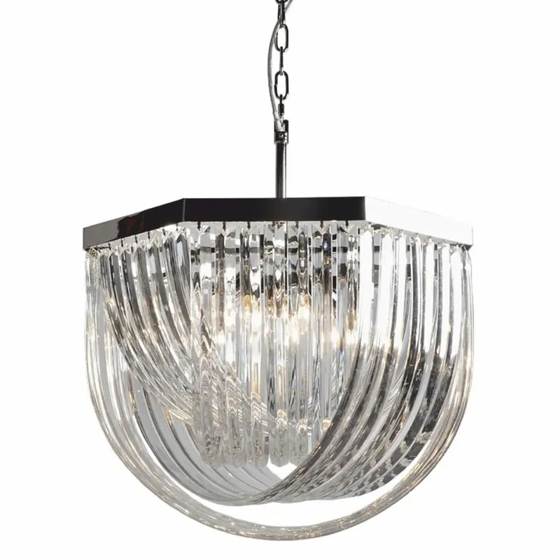 Casa Padrino lampada a sospensione in vetro argento 61 x A. 43 cm Neue Ware