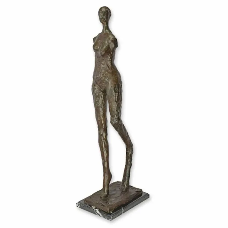 Casa Padrino scultura decorativa di lusso in bronzo donna A. 97 cm - Figura decorativa astratta Must-Have