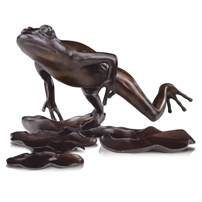 Casa Padrino figura di lusso in bronzo rana 39 cm - Scultura decorativa in bronzo Expressversand