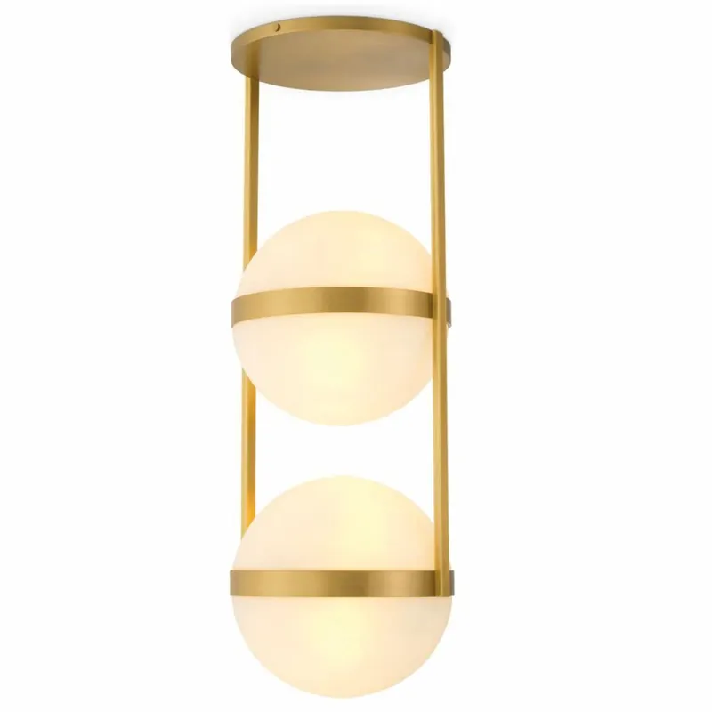Solange Der Vorrat Reicht Casa Padrino lampada di copertura di lusso ottone antico / bianco A. 105 cm - Illuminazione di lusso
