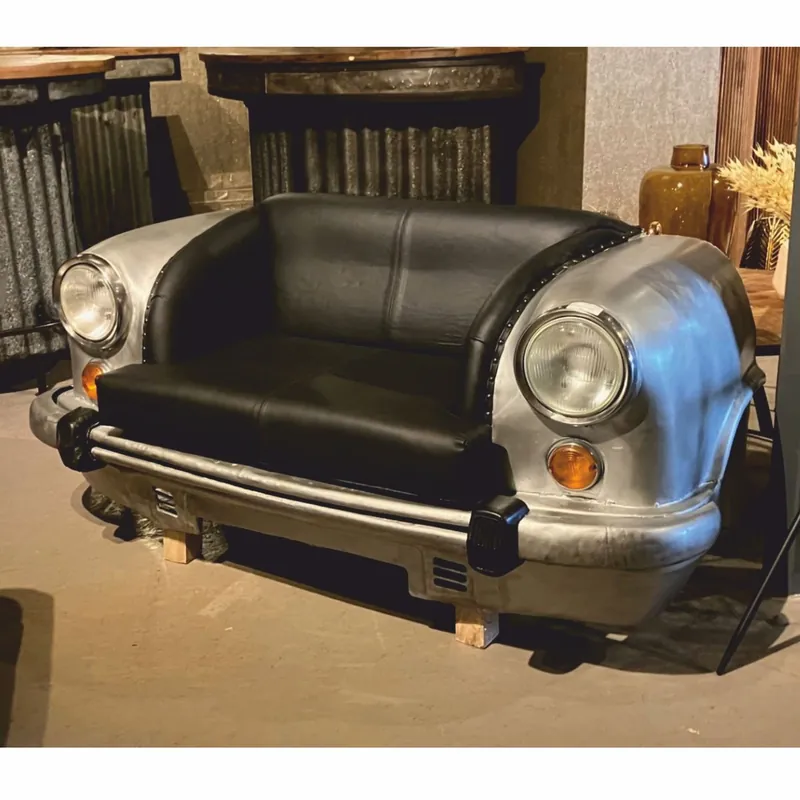 Casa Padrino divano per auto di design argento / nero 158 cm - Mobili per auto per soggiorno Saisonangebot