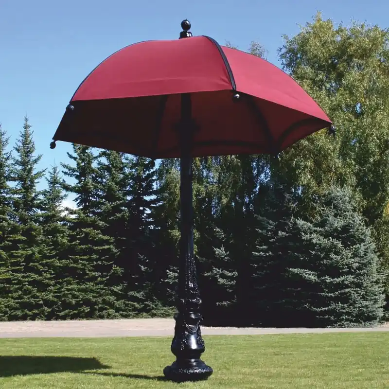 Casa Padrino ombrellone decorativo da giardino barocco nero / bordeaux rosso Ø 350 x A. 418,5 cm Nur Heute