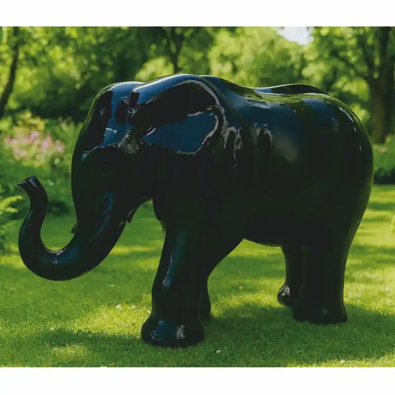 Jetzt Bestellen Casa Padrino scultura decorativa elefante nero 84 x A. 57 cm - Figura decorativa