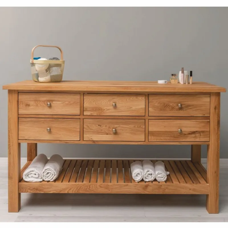 Casa Padrino cassettone in stile country con 6 cassetti marrone 156 cm - Mobili in stile country Begrenztes Angebot