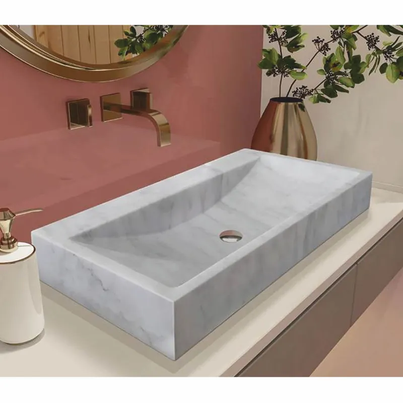 Rabatt Casa Padrino lavabo di lusso in marmo bianco 74,9 cm - Accessori da bagno