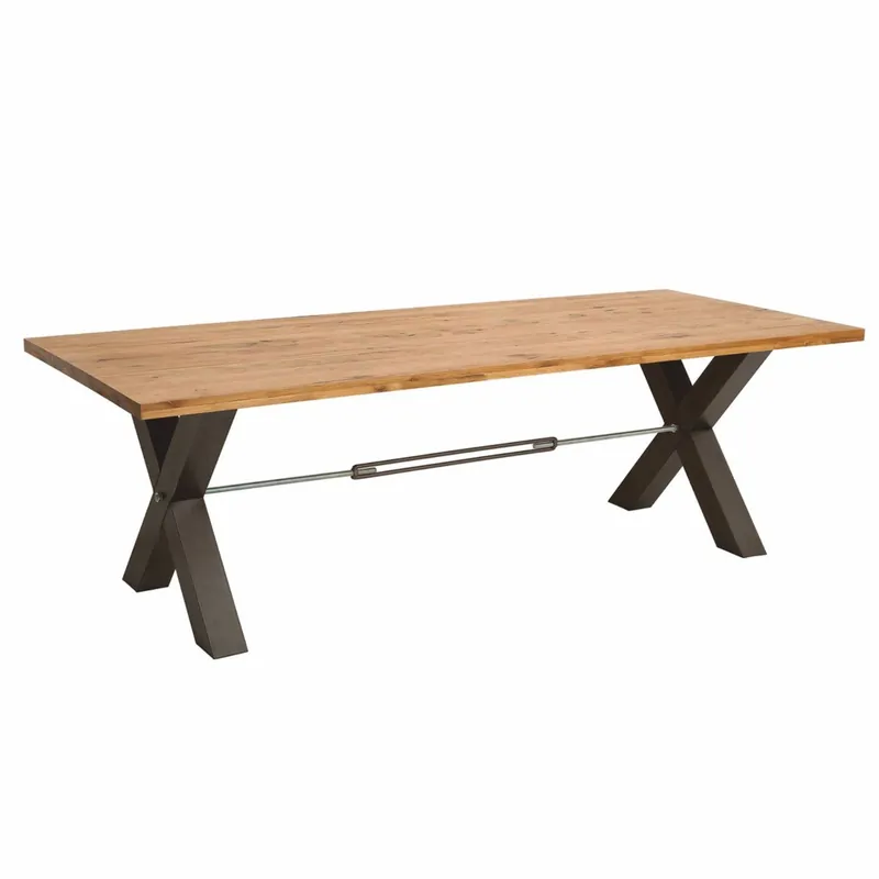 Meistverkauft Casa Padrino tavolo da pranzo naturale / nero 200 cm - Tavolo da cucina rettangolare