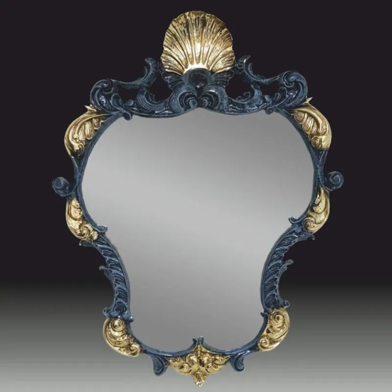 Super-Preis Casa Padrino specchio barocco di lusso in bronzo blu / oro A. 82 cm - Mobili barocchi