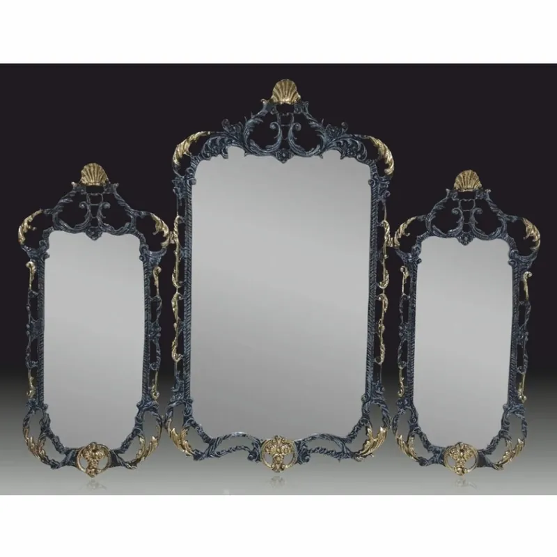 Casa Padrino specchio triplo barocco di lusso in bronzo blu / oro 104 cm - Mobili in stile barocco Schnäppchen