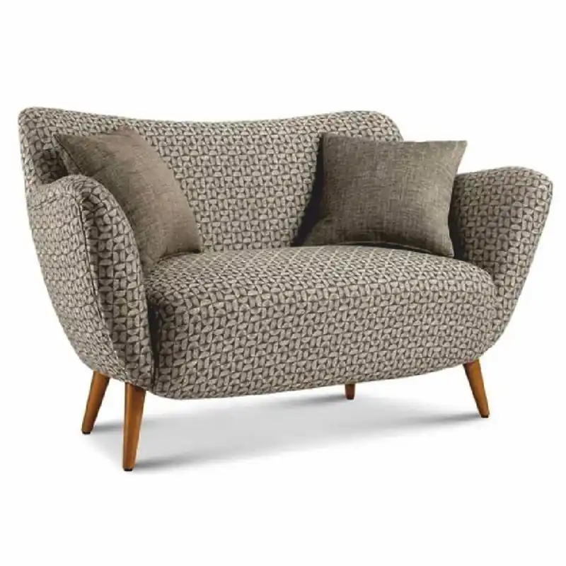 Casa Padrino divano da soggiorno di lusso a 2 posti grigio / marrone 142 cm - Fatto in Italia Markenprodukt