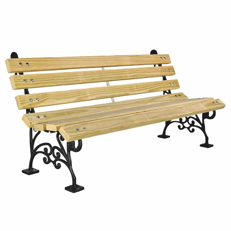 Heißes Angebot Casa Padrino panca da parco - Panca da città naturale / nero 180 cm - Accessori da giardino