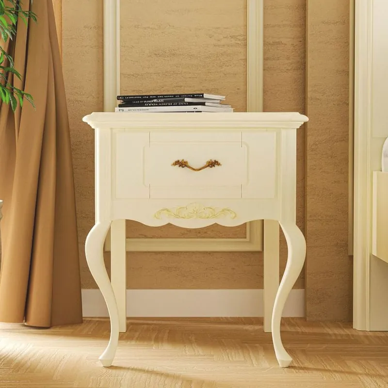 Angebot Casa Padrino Comodino Barocco di Lusso con Cassetto Crema A. 60 cm - Mobili Barocchi