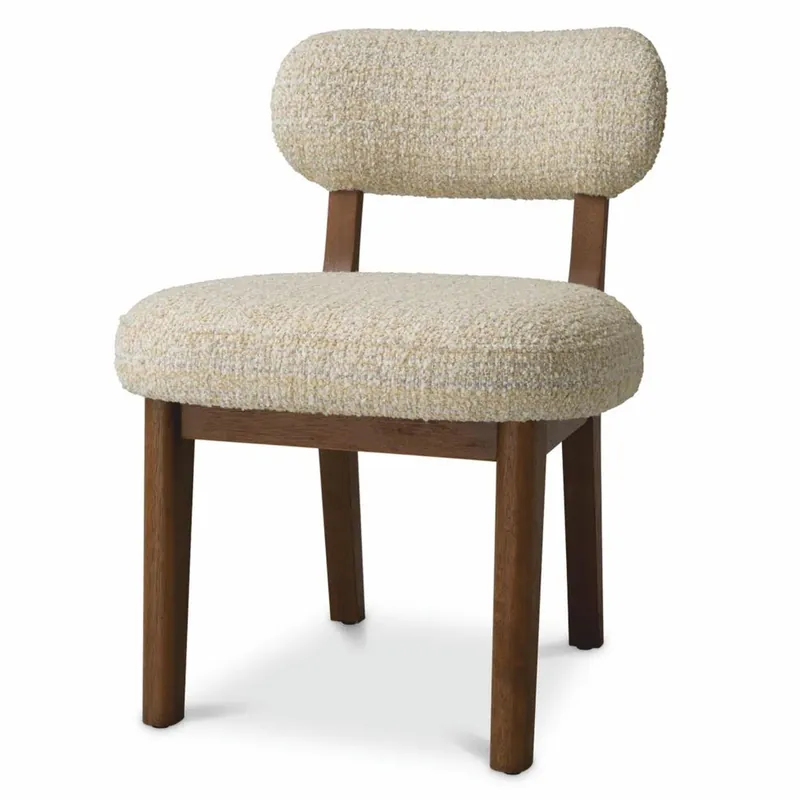 Casa Padrino sedia da pranzo di lusso beige / marrone scuro A. 77,5 cm - Mobili per la sala da pranzo Aktuell
