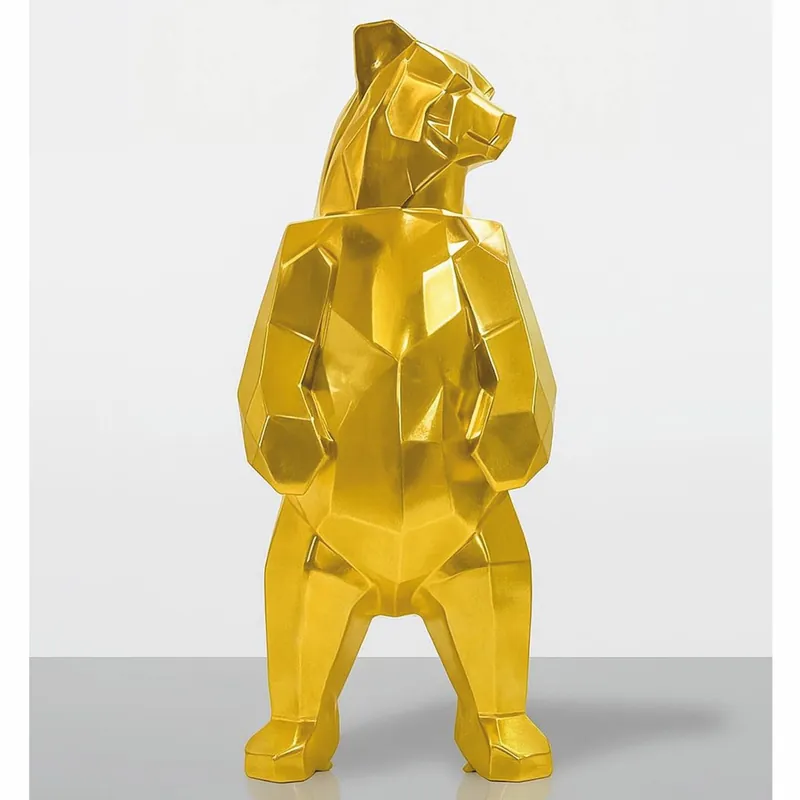 Casa Padrino scultura decorativa XXL orso oro A. 190 cm - Figura decorativa astratta Preiswert