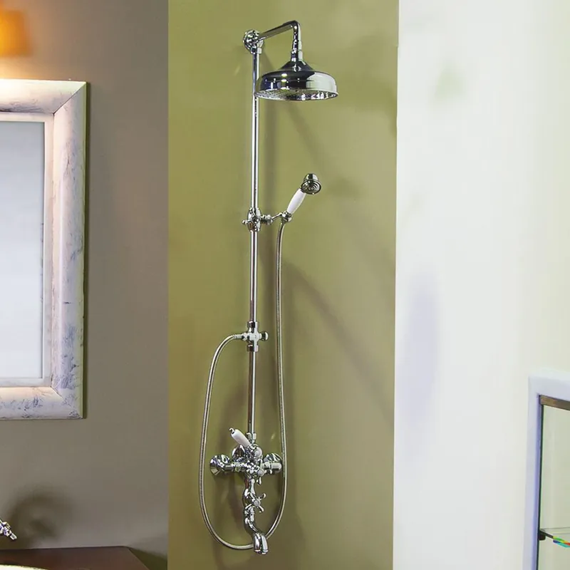 Neue Kollektion Casa Padrino rubinetto per vasca da bagno Art Nouveau con soffione e doccetta A. 167,2 cm