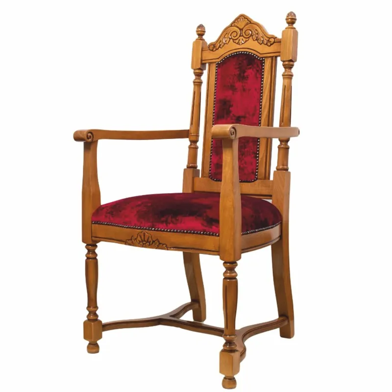 Casa Padrino sedia da pranzo barocco di lusso con braccioli marrone / bordeaux rosso - Mobili barocchi Billig