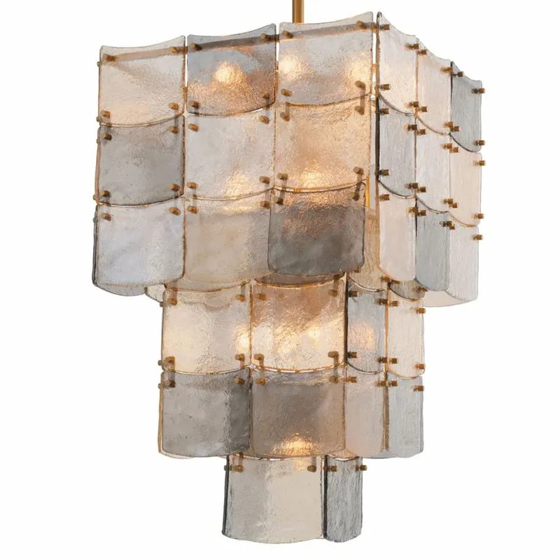 Casa Padrino lampadario di lusso ottone antico / grigio A. 86,5 cm - Qualità di lusso Sonderaktion