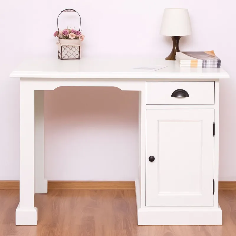 Casa Padrino scrivania in stile country bianco 110 x 70 x A. 78 cm - Mobili per ufficio Geprüft