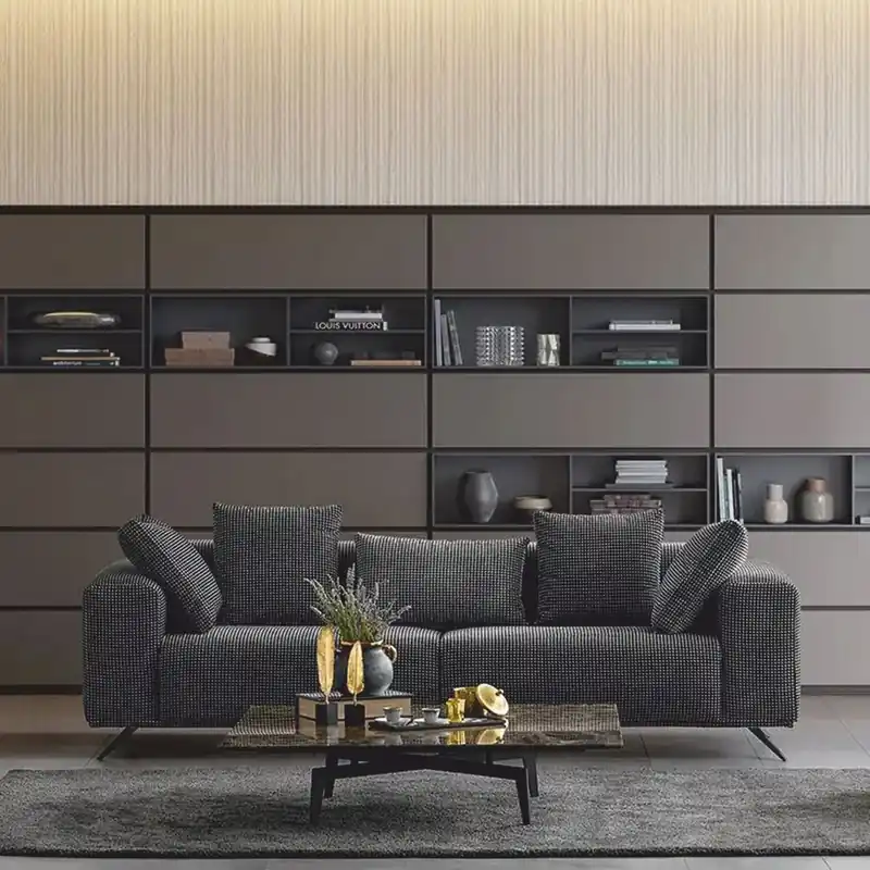 Casa Padrino divano di lusso nero 229 cm - Mobili per soggiorno e hotel di lusso Direkt Vom Hersteller
