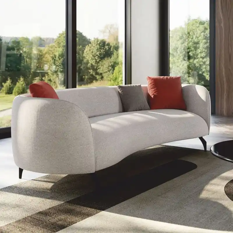 Casa Padrino divano di lusso grigio chiaro / nero 240 cm - Mobili di lusso per soggiorni e hotel Neuheit