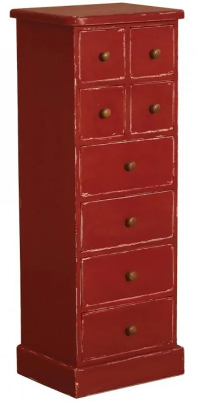 Casa Padrino cassettone in legno massello stile country shabby chic con 8 cassetti rosso antico A. 122 cm Jetzt Bestellen
