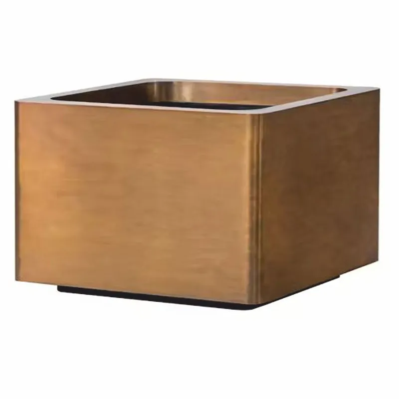 Nur Für Kurze Zeit Casa Padrino vaso da fiori di lusso ottone antico 70 cm - Vaso per piante quadrata
