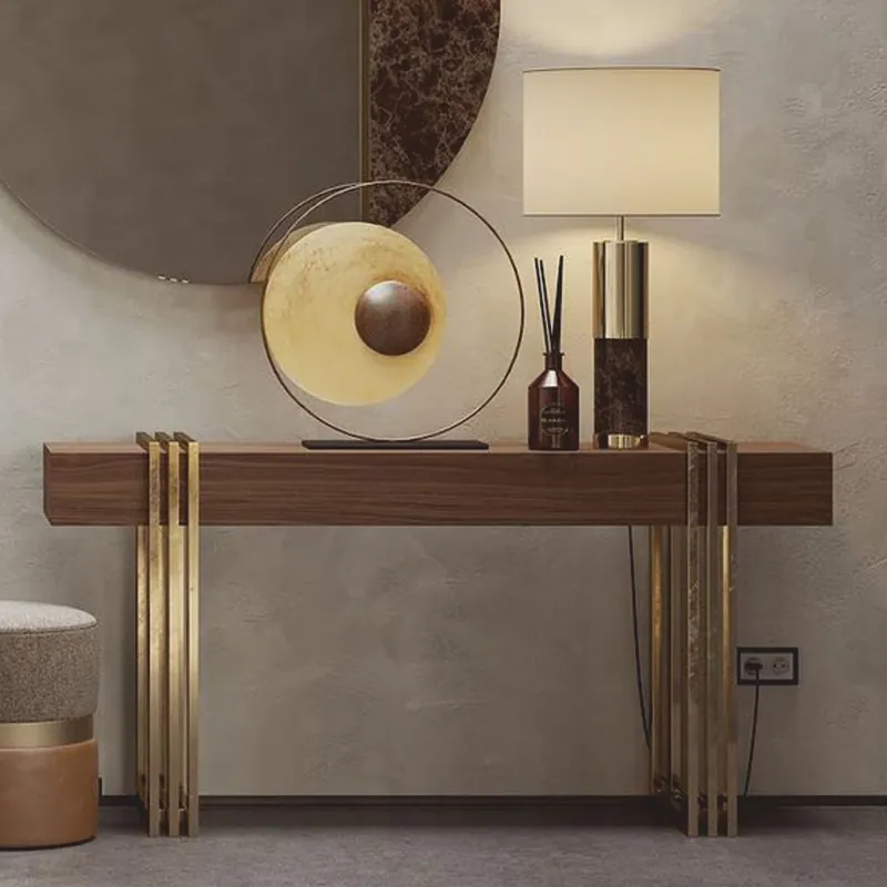 Begrenztes Angebot Casa Padrino consolle di lusso con cassetto marrone / ottone 140 cm - Mobili di lusso