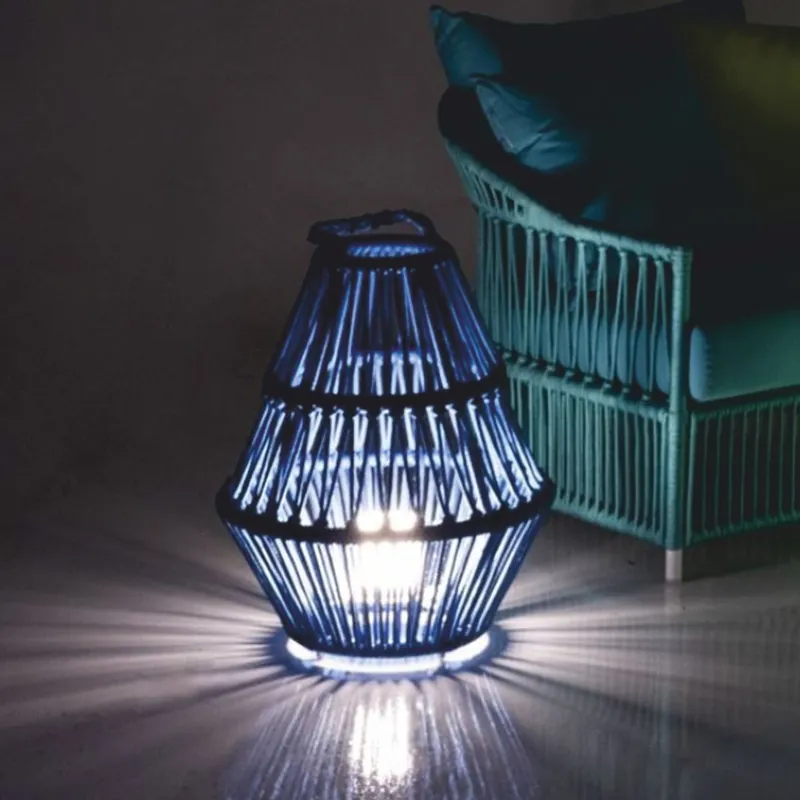 Casa Padrino lanterna da giardino di lusso blu A. 63 cm - Accessori per l'arredo da giardino Meistverkauft