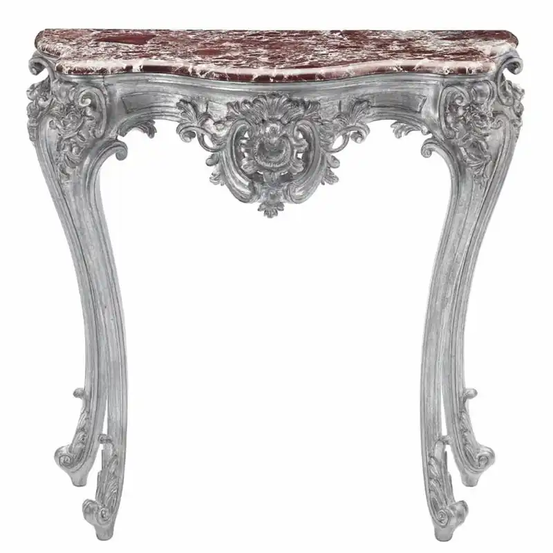 Casa Padrino consolle barocco di lusso con piano in marmo argento / rosso 93 x A. 88 cm - Fatto in Italia Neuheit