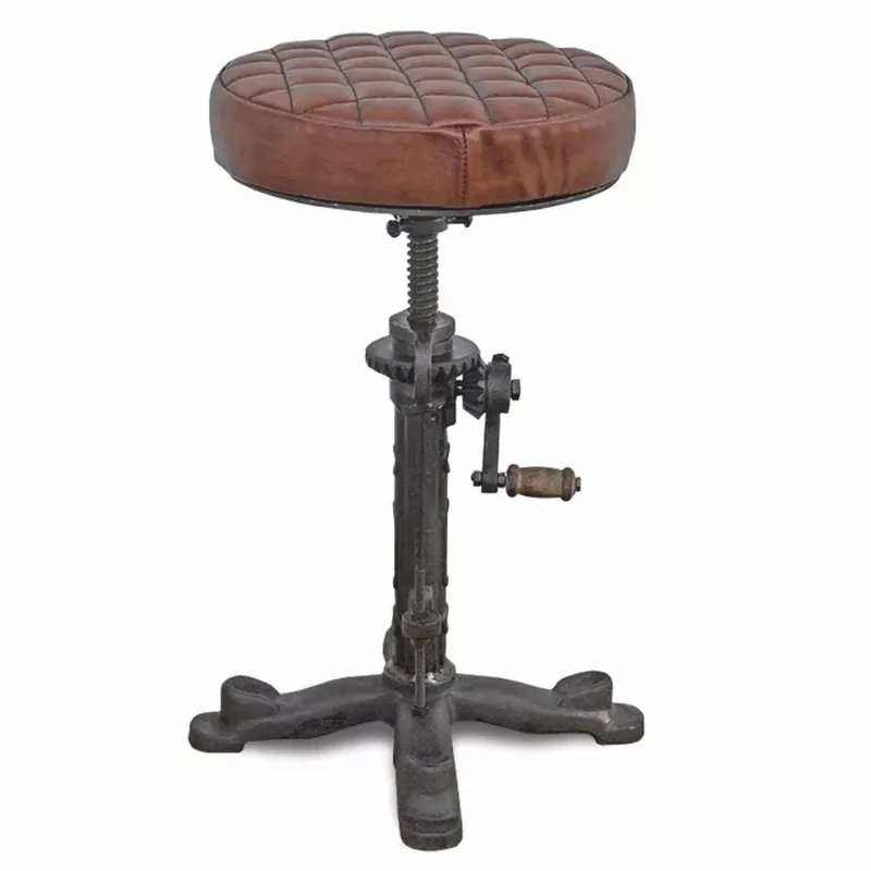 Markenprodukt Casa Padrino sgabello in stile industriale nero / marrone A. 50 cm - Mobili in stile industriale