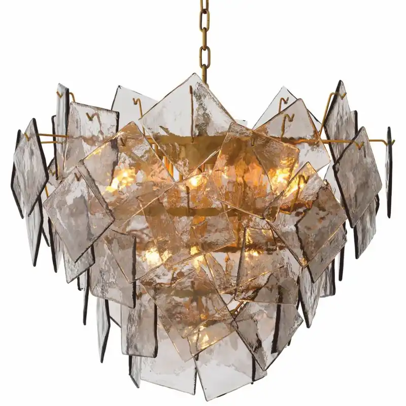 Online Kaufen Casa Padrino lampadario di lusso in ottone antico / grigio Ø 80 cm - Qualità di lusso