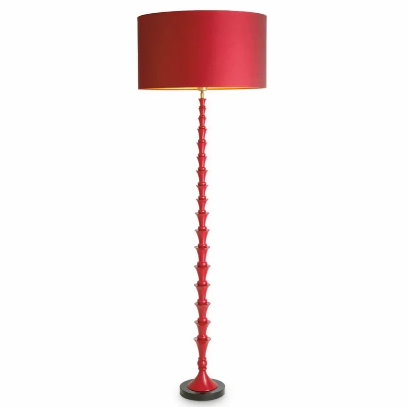 Solange Der Vorrat Reicht Casa Padrino lampada da terra di lusso bordeaux rosso / nero A. 162,5 cm - Illuminazione di lusso